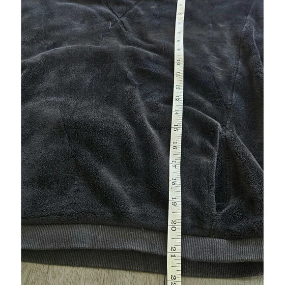 Athleta Girl Feelin Great 2.0 Sweatshirt Size XL 14 Black Velor Athletic - Picture 6 of 9